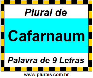 Plural de Cafarnaum