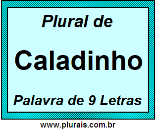 Plural de Caladinho