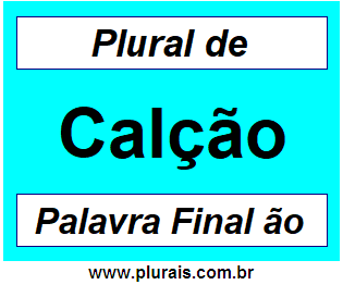 Plural de Calção