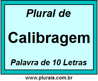 Plural de Calibragem