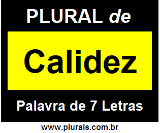 Plural de Calidez