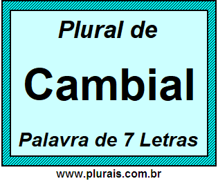 Plural de Cambial