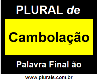 Plural de Cambolação