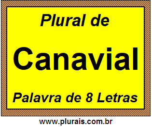 Plural de Canavial