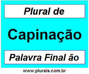 Plural de Capinação