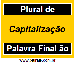 Plural de Capitalização