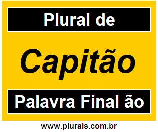 Plural de Capitão