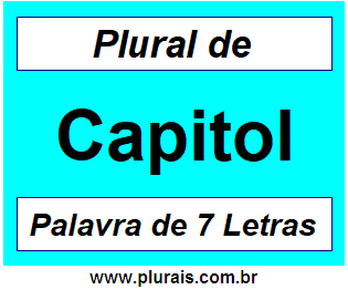 Plural de Capitol