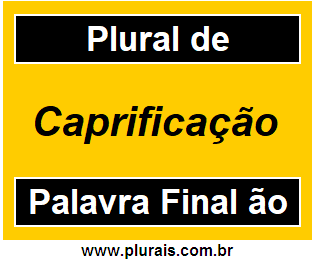 Plural de Caprificação