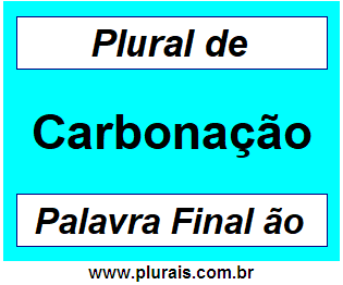 Plural de Carbonação