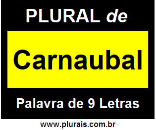 Plural de Carnaubal