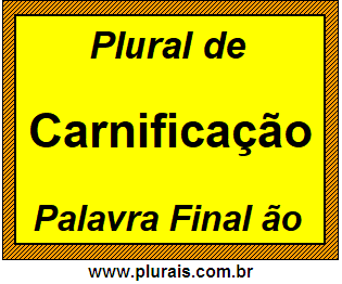 Plural de Carnificação