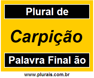 Plural de Carpição