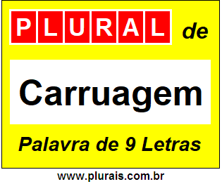 Plural de Carruagem