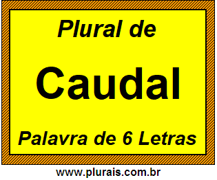 Plural de Caudal