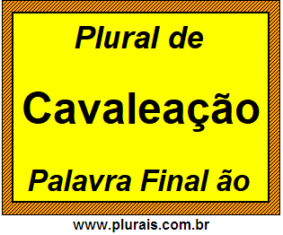 Plural de Cavaleação