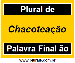 Plural de Chacoteação