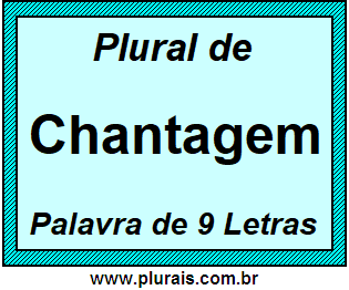 Plural de Chantagem