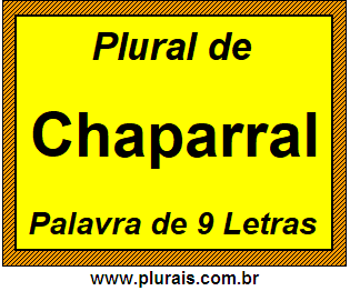 Plural de Chaparral