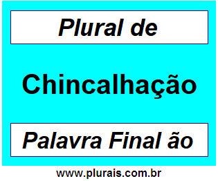 Plural de Chincalhação