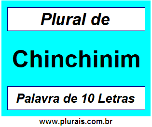 Plural de Chinchinim