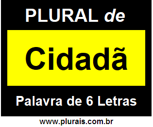 Plural de Cidadã