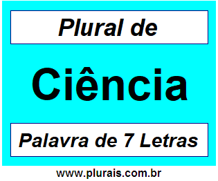 Plural de Ciência