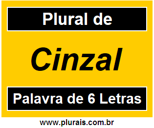 Plural de Cinzal