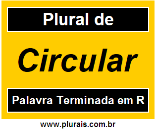 Plural de Circular