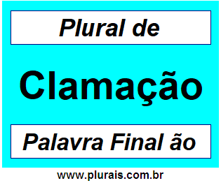 Plural de Clamação