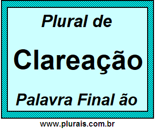 Plural de Clareação