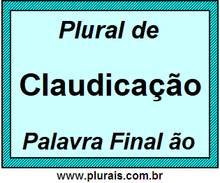 Plural de Claudicação