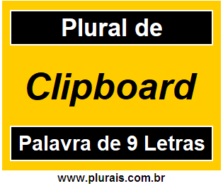 Plural de Clipboard