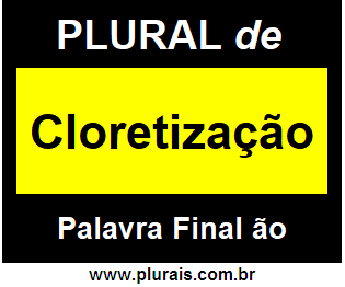 Plural de Cloretização