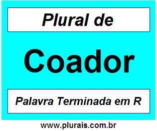 Plural de Coador