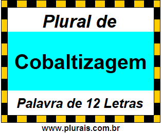 Plural de Cobaltizagem