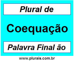 Plural de Coequação