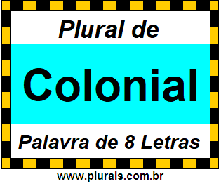 Plural de Colonial