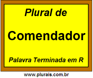 Plural de Comendador