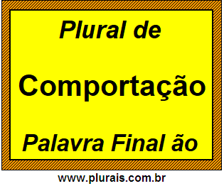 Plural de Comportação