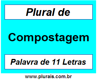 Plural de Compostagem