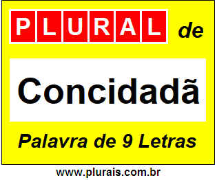 Plural de Concidadã