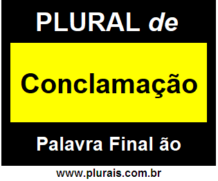 Plural de Conclamação