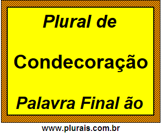 Plural de Condecoração