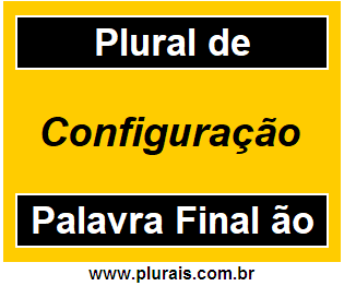 Plural de Configuração