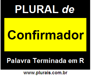 Plural de Confirmador