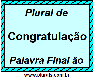 Plural de Congratulação