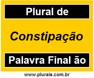 Plural de Constipação