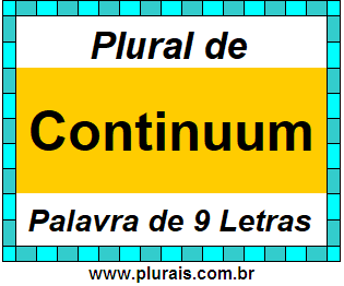 Plural de Continuum