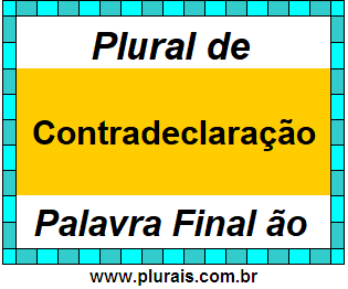 Plural de Contradeclaração